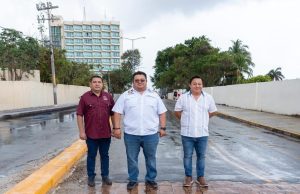 Chacón supervisa rehabilitación del alumbrado público en la avenida Rafael E. Melgar