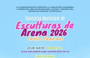 Diana Sosa impulsa el talento y la convivencia familiar con el Concurso Municipal de Esculturas de Arena 2026
